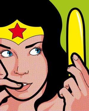 Grég Guillemin - Wonder Woman și jucăria - Tablou personalizat abstract