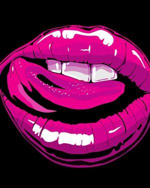 Buze Pink - Tablou personalizat abstract