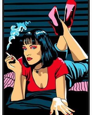 Pulp Fiction - Mia Wallace - Tablou personalizat abstract
